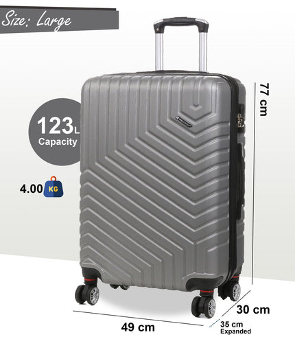 Bega Large Hard Shell Suitcase in Silver