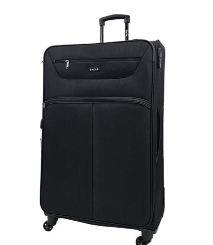 Ashford Extra Large Soft Shell Suitcase in Black