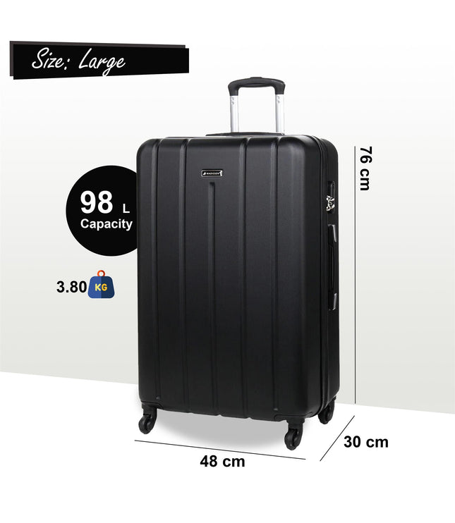 Coalville Large Hard Shell Suitcase in Black