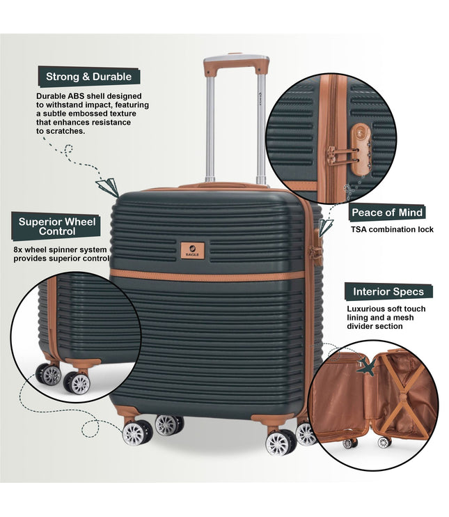 Koga Cabin Hard Shell Suitcase in Green