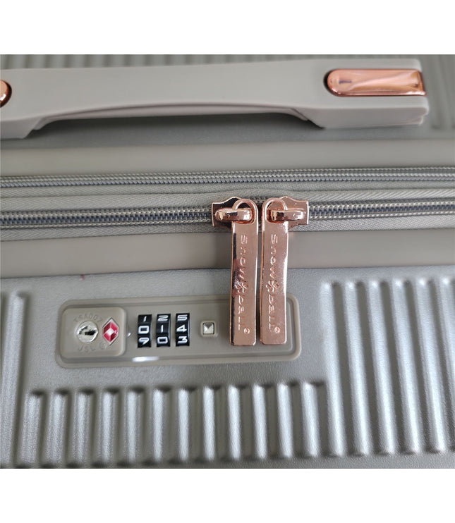 Cowra Medium Hard Shell Suitcase in Champagne ( Beige )