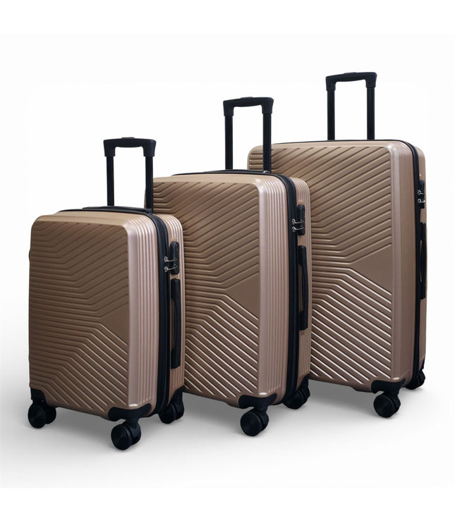 Junee Set of 3 Hard Shell Suitcase in Gold