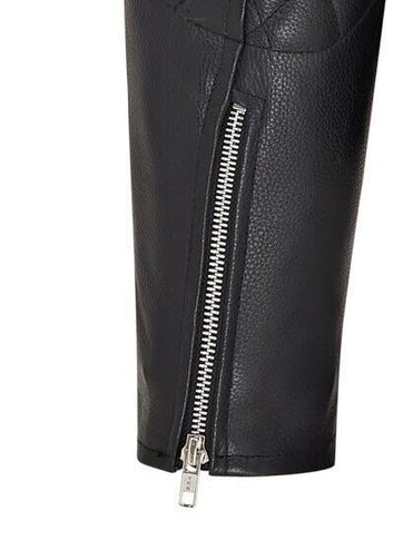 Mens Cowhide Leather Brando Biker Jacket - Garland - Black