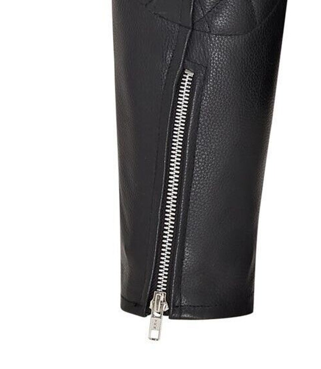 Mens Cowhide Leather Brando Biker Jacket - Garland - Black