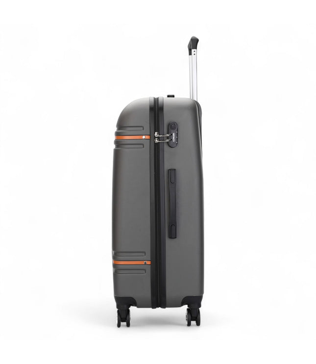 Calgary Medium Hard Shell Suitcase in Charcoal Black
