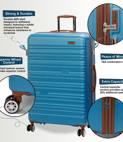 Armidale Cabin Hard Shell Suitcase in Blue