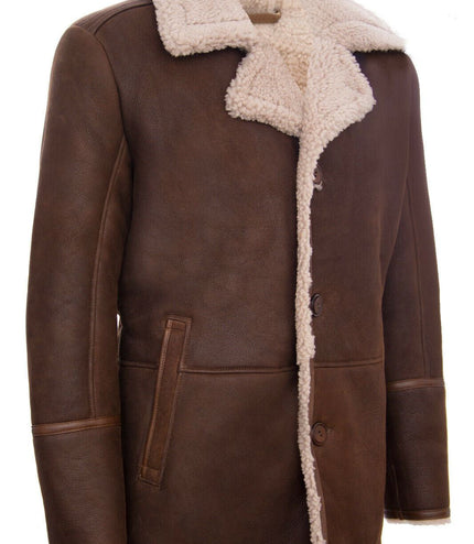 Mens Classic Sheepskin Leather Jacket-Brisbane