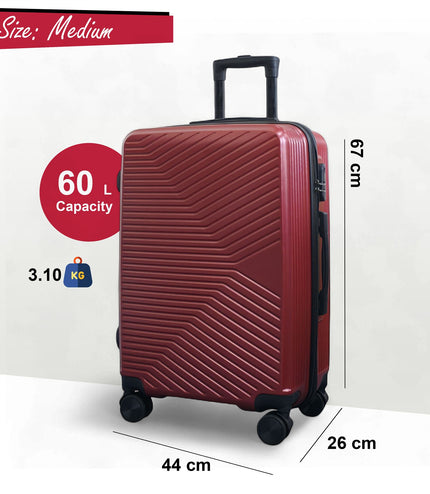 Junee Medium Hard Shell Suitcase in Red