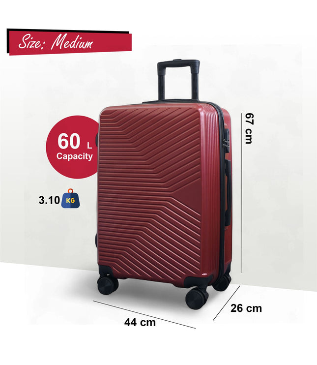 Junee Medium Hard Shell Suitcase in Red