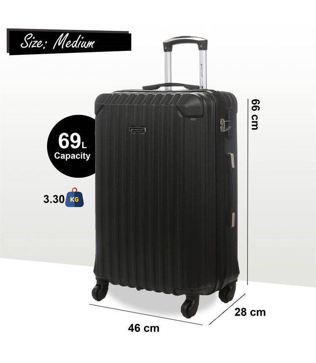 Corowa Medium Hard Shell Suitcase in Black