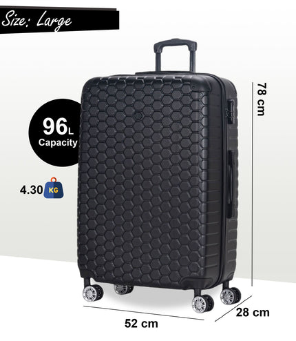 Noda Large Hard Shell Suitcase in Black