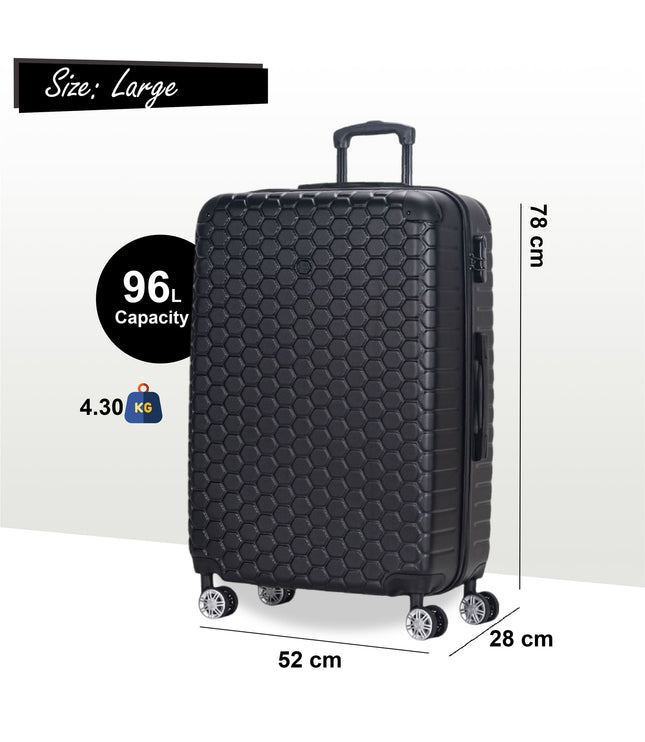 Noda Large Hard Shell Suitcase in Black