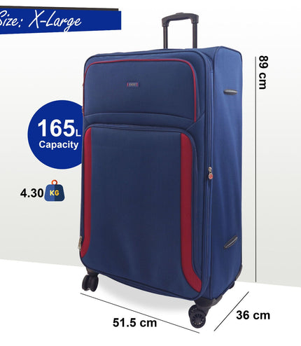 Arundel Extra Large Soft Shell Suitcase in Navy