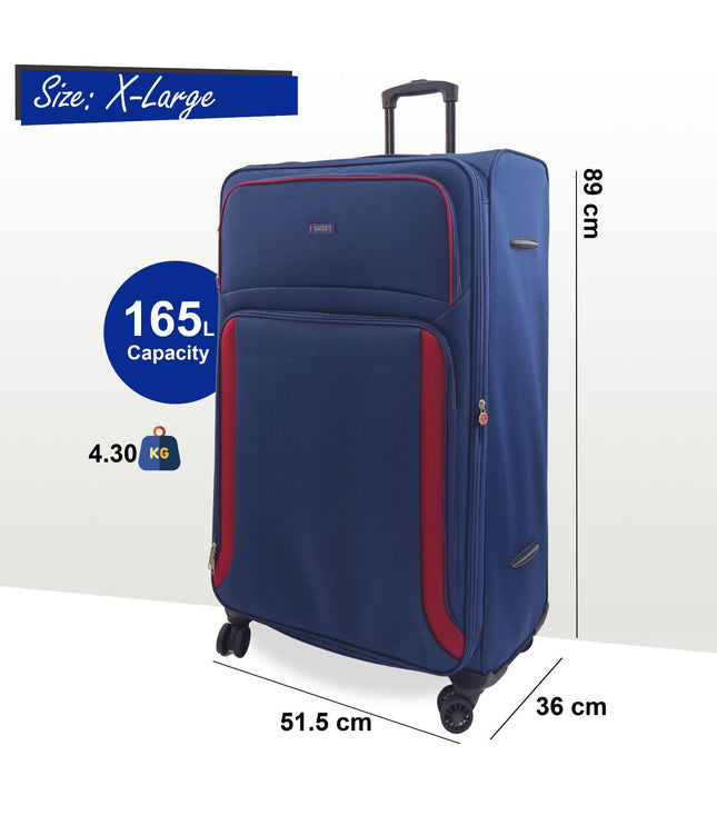Arundel Extra Large Soft Shell Suitcase in Navy