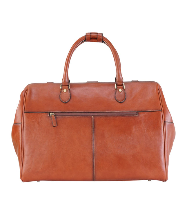 Genuine Leather Tan Duffle Holdall Vintage Travel Gym Bag - Windsor