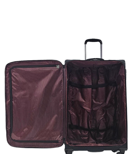 Corby Large Soft Shell Suitcase in Black