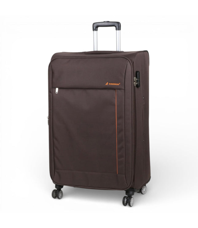 Carrollton Large Soft Shell Suitcase in Brown