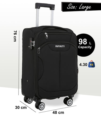 Delta Large Hard Shell Suitcase in Black