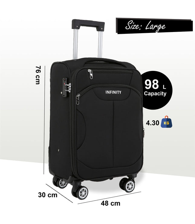 Delta Large Hard Shell Suitcase in Black