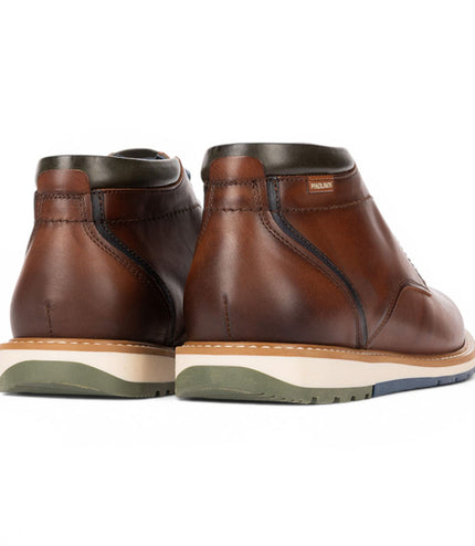 Pikolinos Men's Brown Leather Lace-Up Ankle Smart Boots - Berna