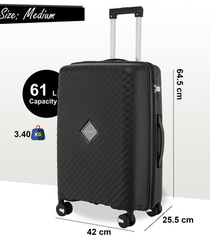 Courtenay Medium Hard Shell Suitcase in Black