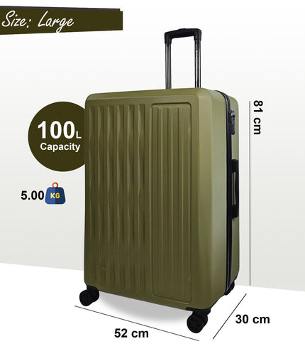 Croydon Large Hard Shell Suitcase in Green