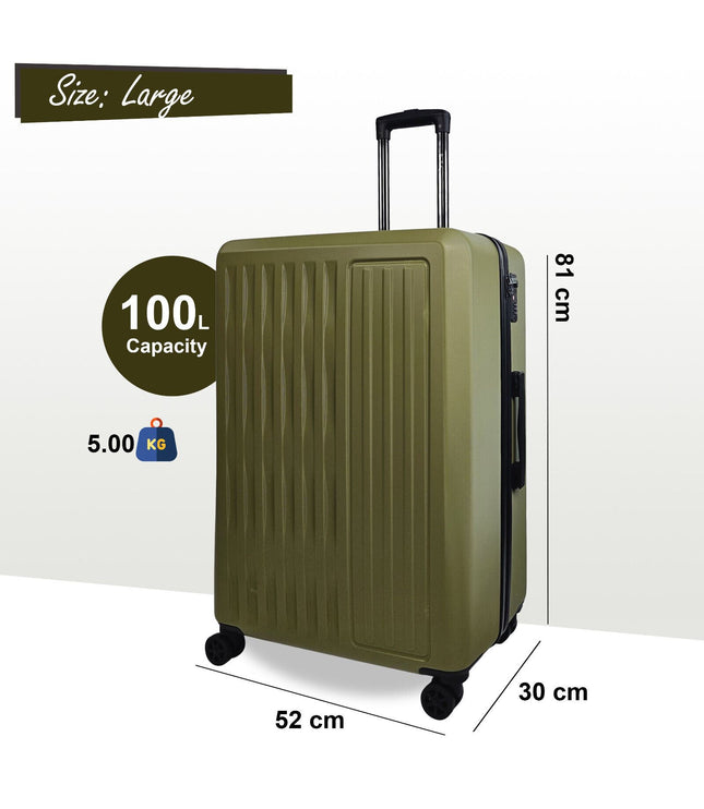 Croydon Large Hard Shell Suitcase in Green