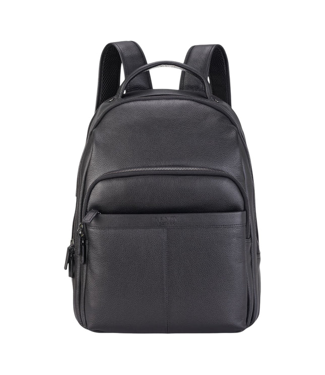Genuine Leather Black Vintage Rucksack Laptop Bag Travel Backpack - Capri