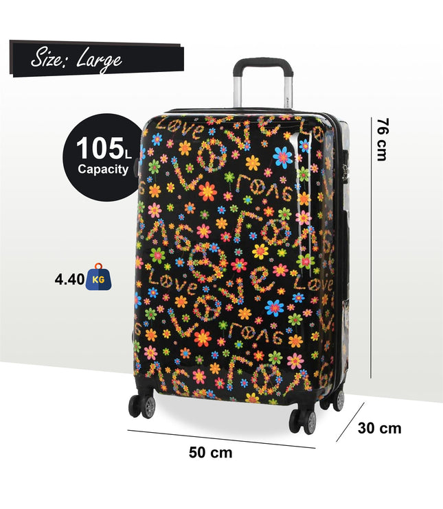 Corbridge Large Hard Shell Suitcase in Love