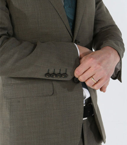 Men's 3 Piece Sage Summer Wedding Tailored Fit Suit