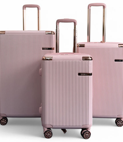 Cowra Set of 3 Hard Shell Suitcase in Rose Gold