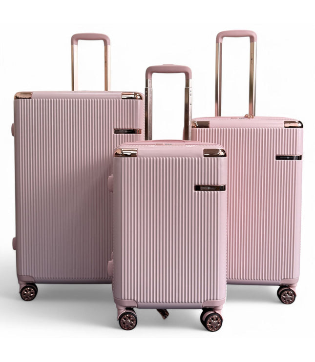 Cowra Set of 3 Hard Shell Suitcase in Rose Gold