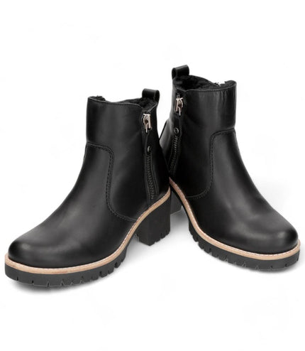 Panama Jacks Women's Black Trav B2 Leather Ankle Boots