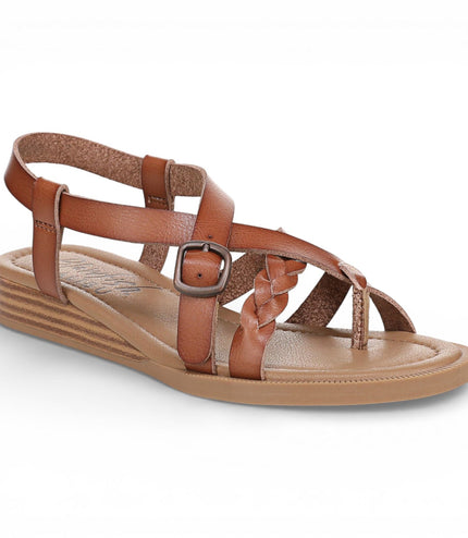 Blowfish Malibu Women's Scotch Tan Micro Wedge Strappy Sandals - April