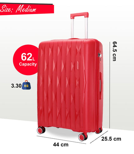 Burnaby Medium Hard Shell Suitcase in Red