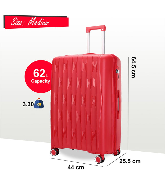 Burnaby Medium Hard Shell Suitcase in Red