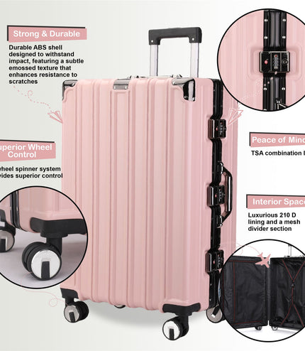 Airdrie Medium Hard Shell Suitcase in Pink