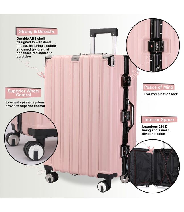 Airdrie Medium Hard Shell Suitcase in Pink