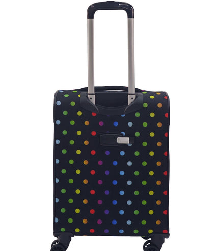 Ashbourne Cabin Soft Shell Suitcase in Dots