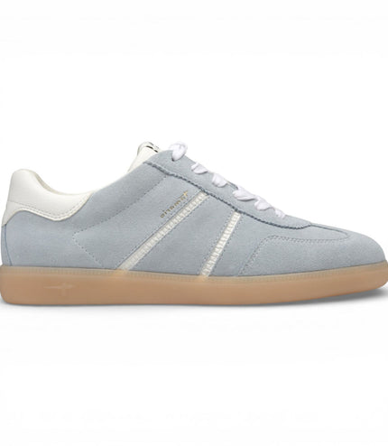 Tamaris Women's Blue White Leather Trainers Sneaker Shoes