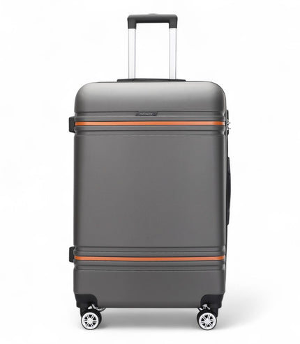 Calgary Medium Hard Shell Suitcase in Charcoal Black