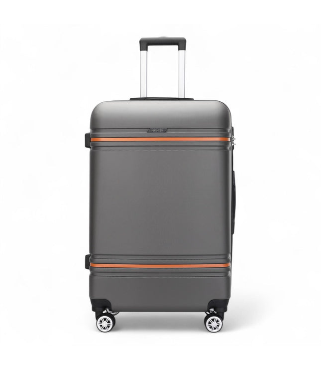 Calgary Medium Hard Shell Suitcase in Charcoal Black