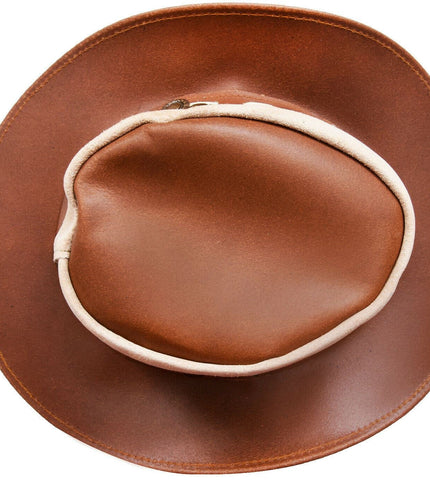 Australian Western Style Cowboy Outback Real Leather And Suede Aussie Bush Hat