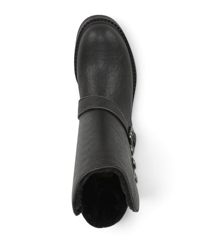 Blowfish Malibu Women's Black Faux Leather Winter Biker Boots - Venice-Cozy