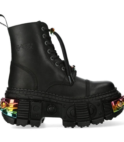 New Rock Black Platform Leather Boots-WALL83CCt-S8