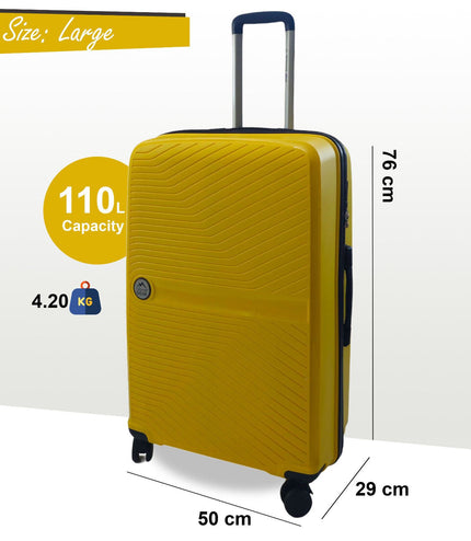 Acton Large Hard Shell Suitcase in Yellow