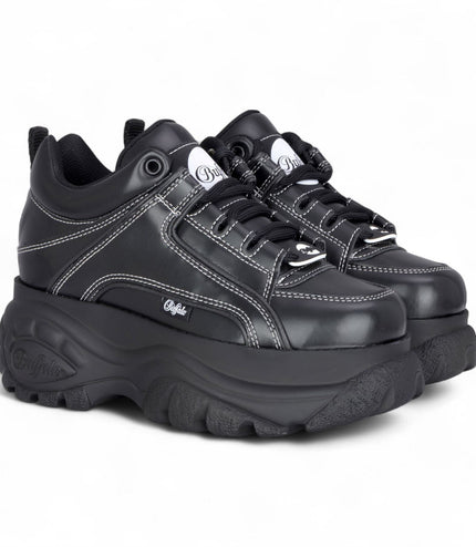 Buffalo Womens Black Chunky Platform Fashion Trainers - 1339-14