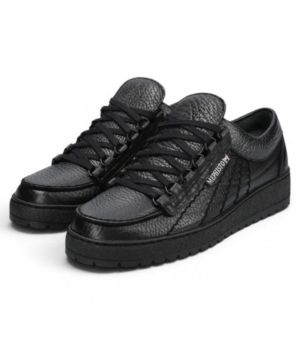 Mephisto Rainbow Men's Leather Black Walking Shoes - Mamouth 714