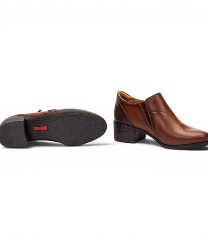 Pikolinos Women's Brown Leather Low Heel Shoes - Malaga