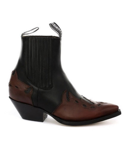 Grinders Unisex Leather Black Western Boots - Arizona Lo